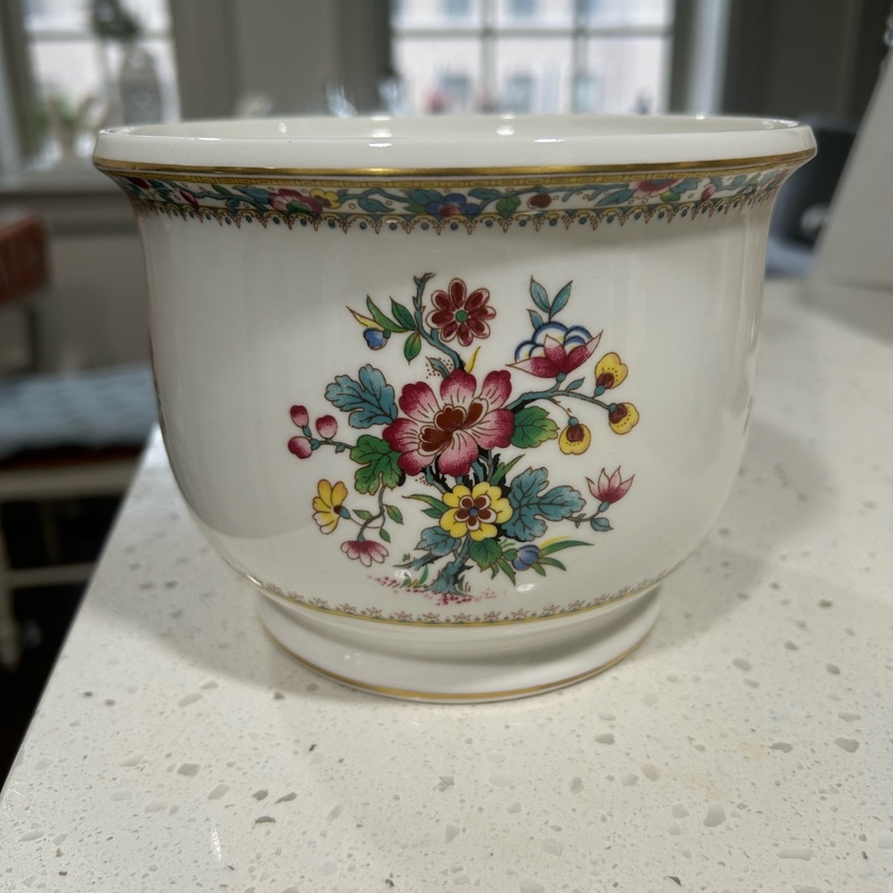 Coalport Ming Rose China Flower Pot